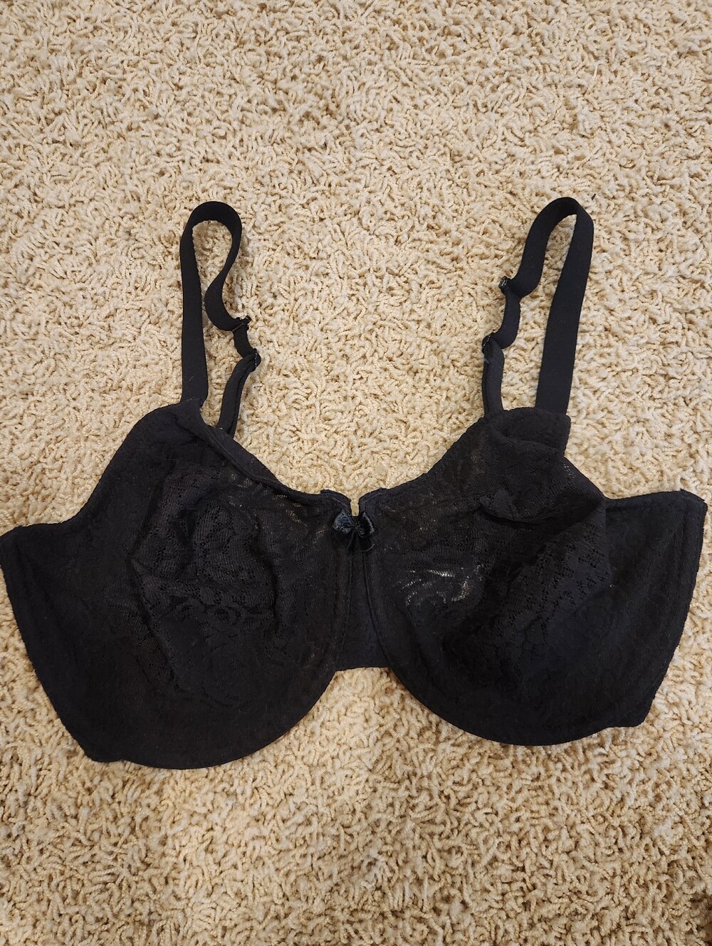 Wacoal Black Lace Underwire Bra with Adjustable Straps